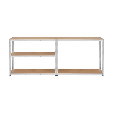Regał magazynowy Rebel RB-1253, 205 × 120 × 45 cm, 5 półek, 875 kg, srebrny ocynk
