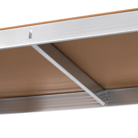 Regał magazynowy Rebel RB-1255, 150 × 70 × 30 cm, 5 półek, 750 kg, srebrny ocynk