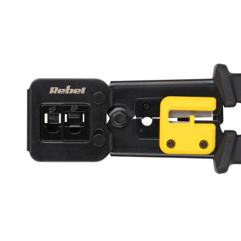 Zaciskarka Rebel RB-1007 do RJ45, RJ11 i RJ12, obcinanie i ściąganie izolacji