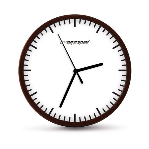 Zegar ścienny Esperanza Budapest EHC010W, 20 cm, biała tarcza