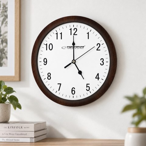 Zegar ścienny Esperanza Los Angeles EHC015W, 30 cm, biała tarcza