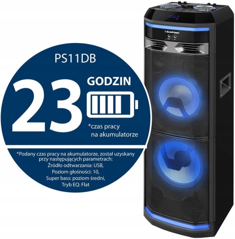 Aktywny Głośnik Bluetooth Blaupunkt PS11DB 1200W z Karaoke i LED