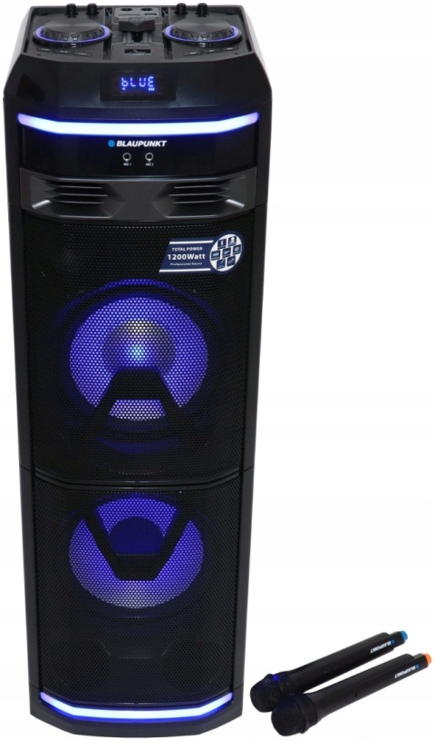 Aktywny Głośnik Bluetooth Blaupunkt PS11DB 1200W z Karaoke i LED