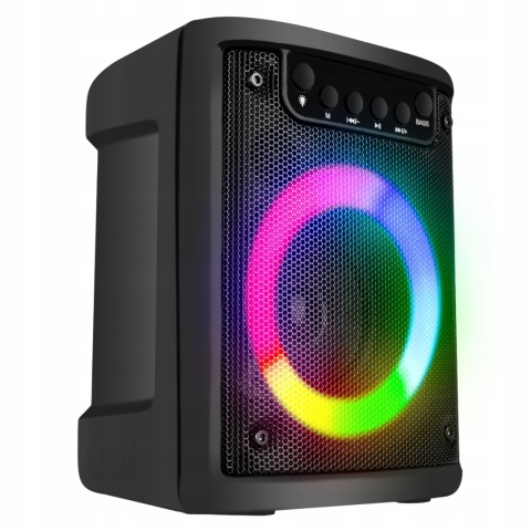 Głośnik Bluetooth 500W PartyTech z Radiem FM i Wodoodporną Obudową