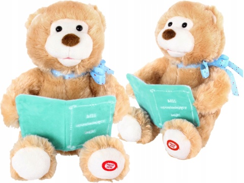 Interaktywny Miś Gawędziarz - Opowiada 3 Bajki, Ruchomy, 28Cm, Dla Dzieci 3+