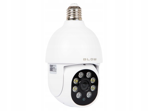 Obrotowa Kamera Wewnętrzna Wifi 4Mp Wqhd Z Audio I Gwintem E27 Smart Tuya