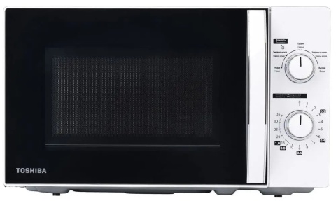 Mikrofalówka Biała Toshiba 20L 700W Mechaniczna, 5 Poziomów Mocy, Timer Led