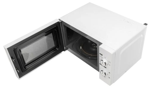 Mikrofalówka Biała Toshiba 20L 700W Mechaniczna, 5 Poziomów Mocy, Timer Led