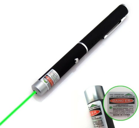 Bardzo Mocny Zielony Laser Wskaźnik Laserowy Zasięg Aż Do 5Km + Baterie