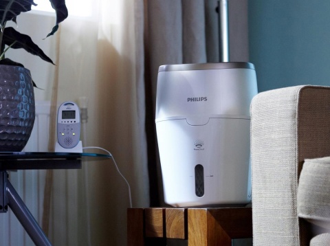 Nawilżacz powietrza parowy Philips HU4811/10, technologia NanoCloud, 2L