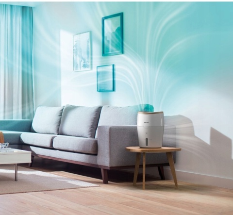 Nawilżacz powietrza parowy Philips HU4811/10, technologia NanoCloud, 2L