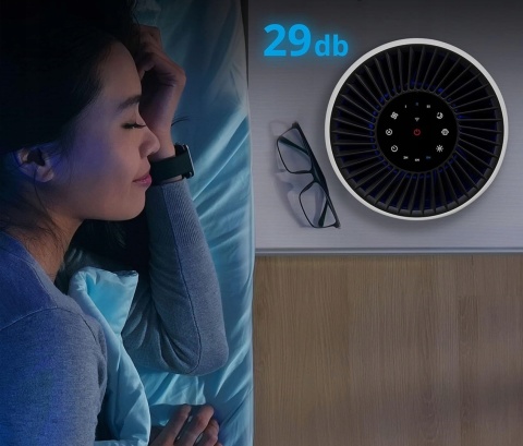Oczyszczacz Powietrza Md10171 Hepa 250M3/H Filtr Węglowy Wifi 52M2 Tryb Snu