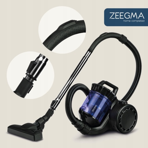 ODKURZACZ BEZWORKOWY ZEEGMA CYKLONOWY 4000W 2,5L HEPA Z TURBO SZCZOTKĄ