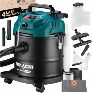 Odkurzacz piorący Tokachi Aqua Boost 2200W 4w1 z filtrem HEPA 20L