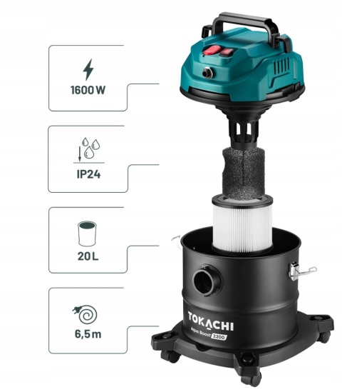 Odkurzacz piorący Tokachi Aqua Boost 2200W 4w1 z filtrem HEPA 20L