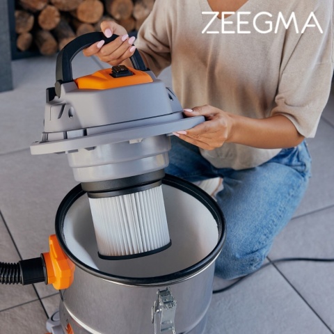 Odkurzacz przemysłowy Zeegma 3600W do popiołu i czyszczenia na sucho/mokro