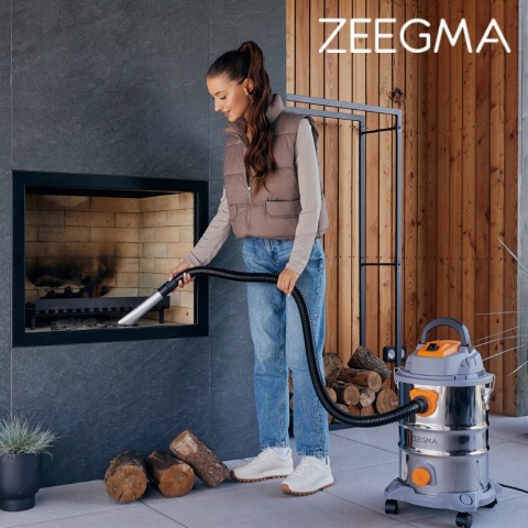 Odkurzacz przemysłowy Zeegma 3600W do popiołu i czyszczenia na sucho/mokro