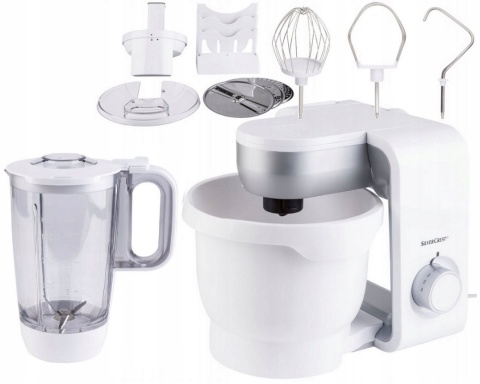 Robot Kuchenny SilverCrest 7W1 550W z Miską 3,8L i 4 Poziomami Mocy