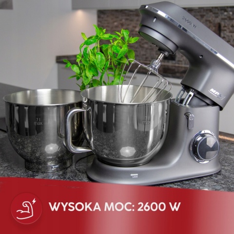 Robot Planetarny MPM MRK-20 2600W z 2 miskami i 6-stopniową regulacją