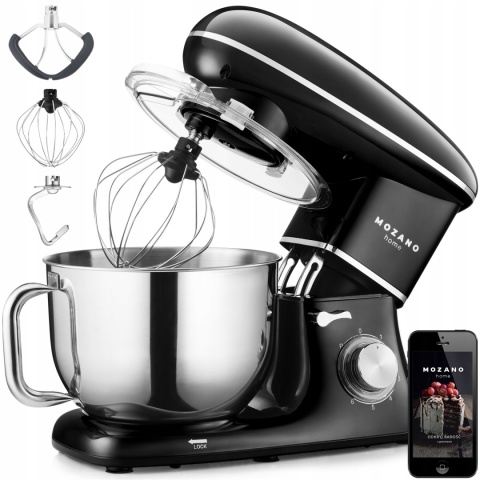 Robot Planetarny Mozano Kitchen Machine 6.2L 2300W z 3 Mieszadłami i Przepisami