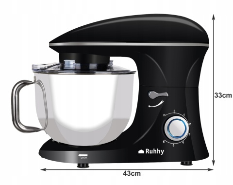 Robot Planetarny Ruhhy 2200W z Misą 6,2L i Rękawem Cukierniczym Gratis