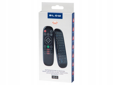 Bezprzewodowa Klawiatura z Pilotem i Funkcją AIR MOUSE, 3w1, Blow
