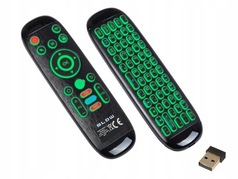 Bezprzewodowa Klawiatura z Pilotem i Funkcją AIR MOUSE, 3w1, Blow