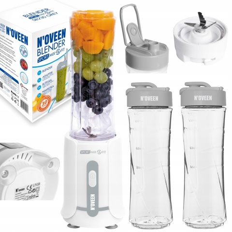 Blender Sport Mix & Fit N'Oveen Sb230 300W 2 Butelki 600Ml Ostrza Inox