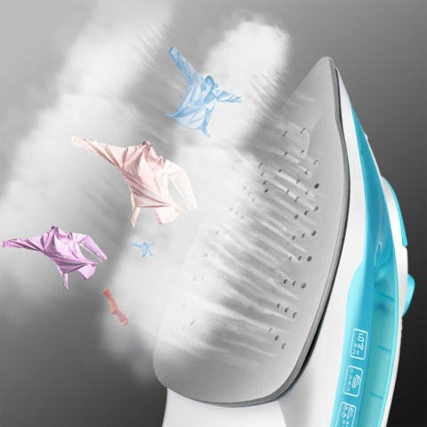Żelazko Parowe Generator Pary Do Ubrań Teflon Steam Iron 1200W