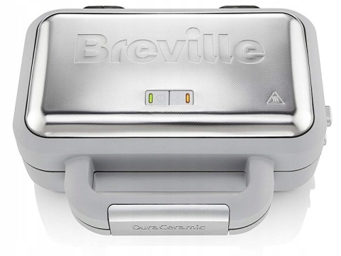 Gofrownica Breville DuraCeramic VST072X 850W - Srebrne Kwadratowe Gofry