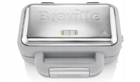 Gofrownica Breville DuraCeramic VST072X 850W - Srebrne Kwadratowe Gofry