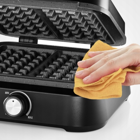 Gofrownica Mozano XXL 2200W - Duże chrupiące gofry w marmurkowej powłoce