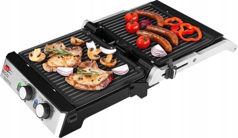 Grill elektryczny ECG KG 2033 3w1: gofry, panini, BBQ, 2000W