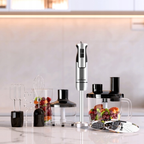 Blender Ręczny Wielofunkcyjny Mikser 1200W Złote Ostrze Moc Niszczenia