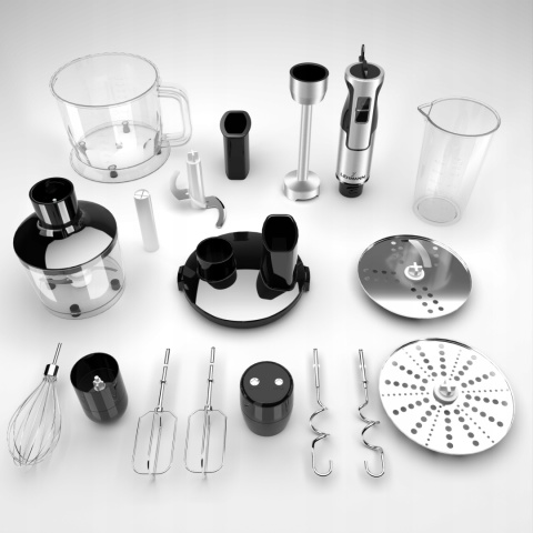 Blender Ręczny Wielofunkcyjny Mikser 1200W Złote Ostrze Moc Niszczenia