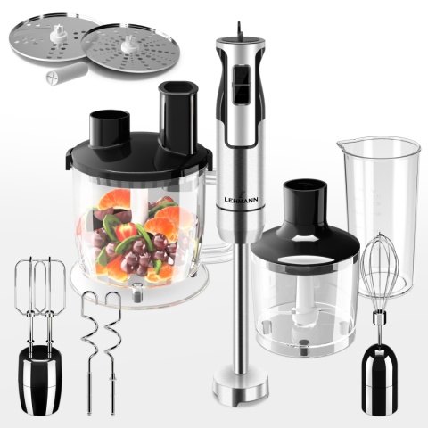Blender Ręczny Wielofunkcyjny Mikser 1200W Złote Ostrze Moc Niszczenia