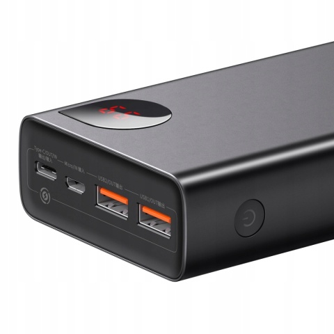 Baseus Powerbank 20000Mah 65W Pd Qc 3.0 2X Usb Usb-C Wyświetlacz Led Metal