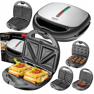 Wielofunkcyjny Opiekacz Camry CR 3042 5w1 - Grill, Gofry, Tosty 1200W