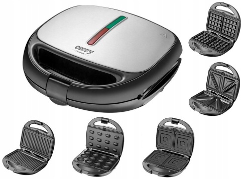 Wielofunkcyjny Opiekacz Camry CR 3042 5w1 - Grill, Gofry, Tosty 1200W