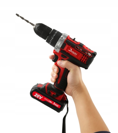 Udarowa Wiertarko-Wkrętarka 20V 2Xaku Delphi Tools Z Walizką I Akcesoriami