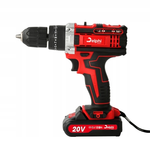 Udarowa Wiertarko-Wkrętarka 20V 2Xaku Delphi Tools Z Walizką I Akcesoriami