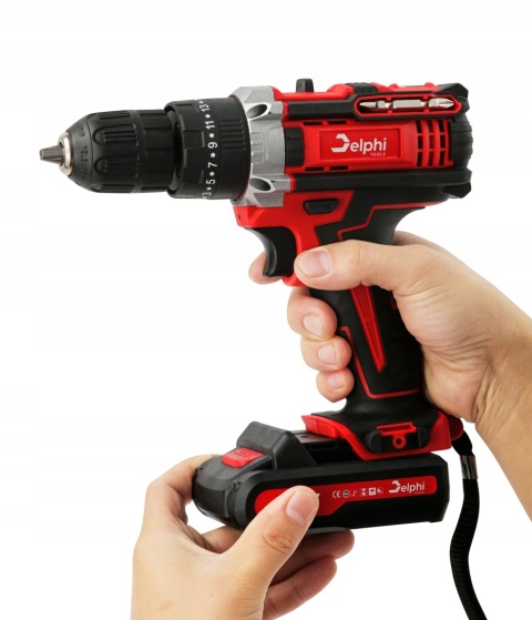 Udarowa Wiertarko-Wkrętarka 20V 2Xaku Delphi Tools Z Walizką I Akcesoriami