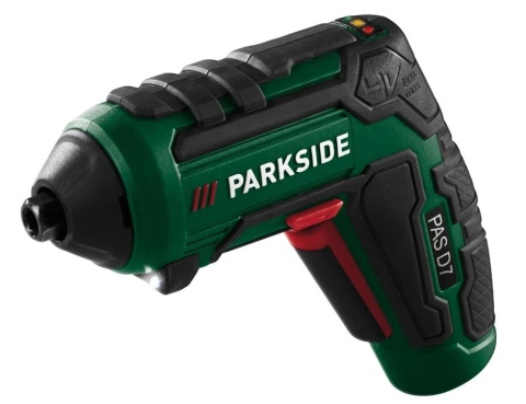 Wkrętarka Akumulatorowa PARKSIDE PAS D7 4V z 4 Końcówkami i LED