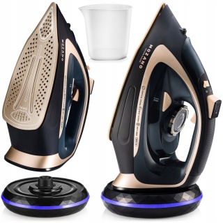 Żelazko Mozano 2600W | Bezprzewodowe, ceramiczne, prasowanie parą w pionie