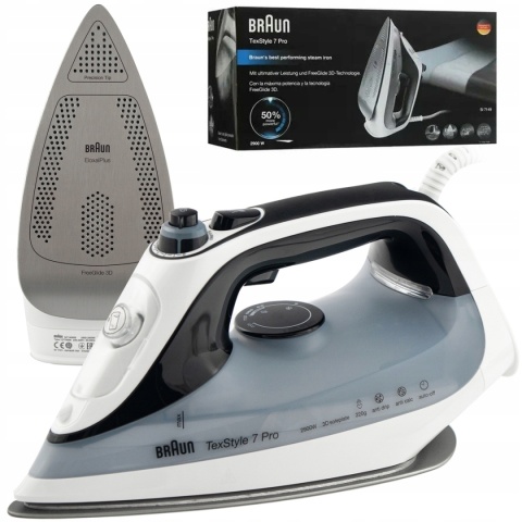 Żelazko parowe Braun SI7149WB TexStyle 7 Pro 2900W z FreeGlide 3D