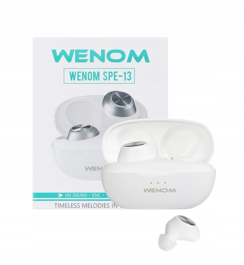 BEZPRZEWODOWE SŁUCHAWKI DOKANAŁOWE BLUETOOTH V5.3 WODOODPORNE WENOM SPE-13