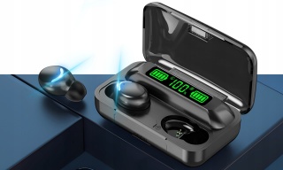 BEZPRZEWODOWE SŁUCHAWKI DOUSZNE ETUI POWERBANK DOSKONAŁY DŹWIĘK DEEP BASS