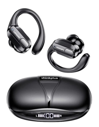 BEZPRZEWODOWE SŁUCHAWKI DOUSZNE ZAUSZNE LENOVO XT80 CZARNE WODOODPORNE IPX7