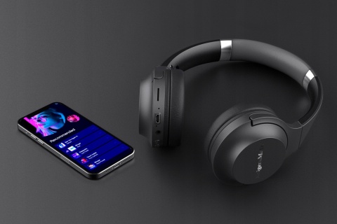 BEZPRZEWODOWE SŁUCHAWKI Z MIĘKKIMI NAUSZNIKAMI KRUGERMATZ WAVES2 MIKROFON