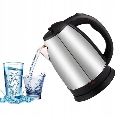 CZAJNIK ELEKTRYCZNY BEZPRZEWODOWY 2 STAL INOX 1500w duży srebrny